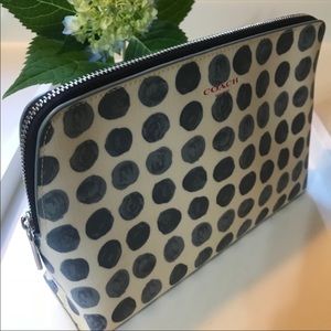Coach Bleecker Painted Dot Canvas Cosmetic Bag